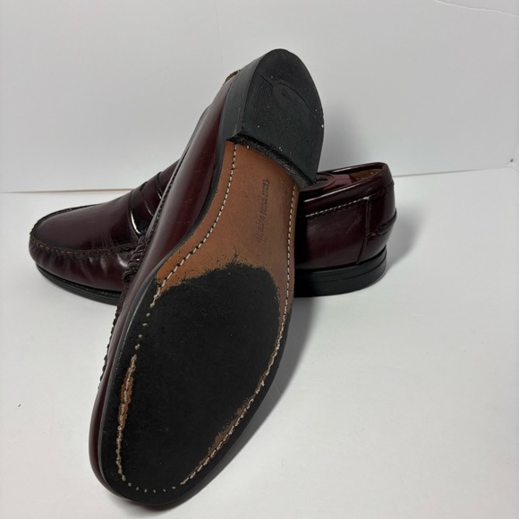 Dexter Penny Loafers Dress Shoes Mens Size 11 Burgundy Leather Slip On Made USA - Picture 4 of 5